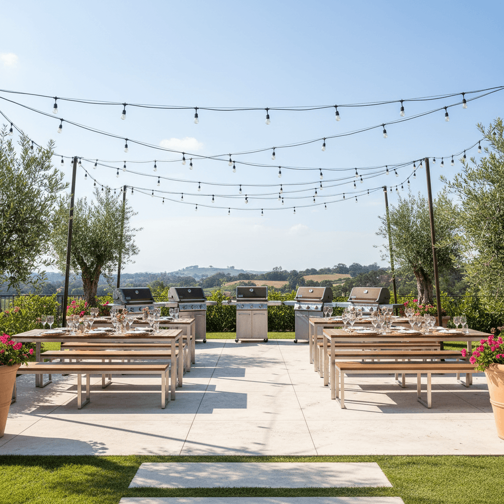 BBQ-Ausstattung und Eventaufbau